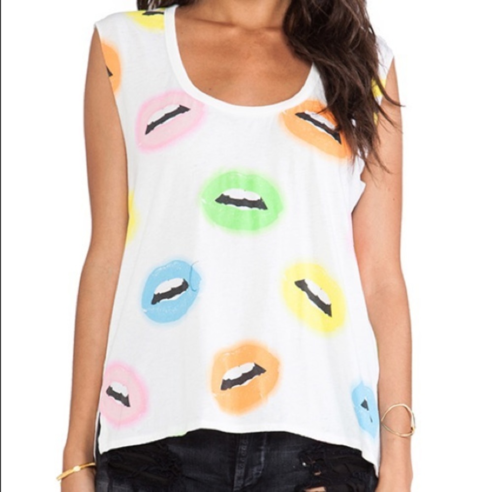 Chaser Neon Lips Tank Size Large! Great deal!